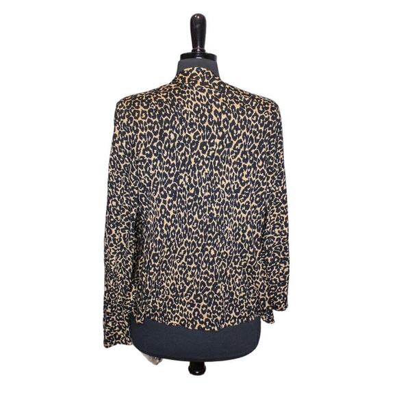Victor Alfaro Extra Fine Merino Wool Cardigan Sweater Leopard Print - Picture 3 of 5